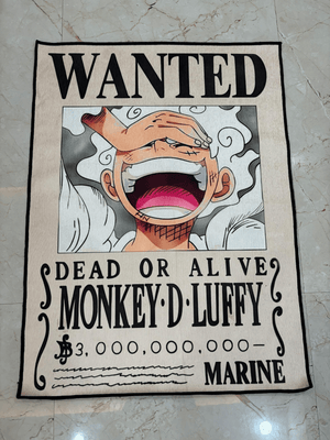 Luffy Wanted Bounty Rug Zoom In 