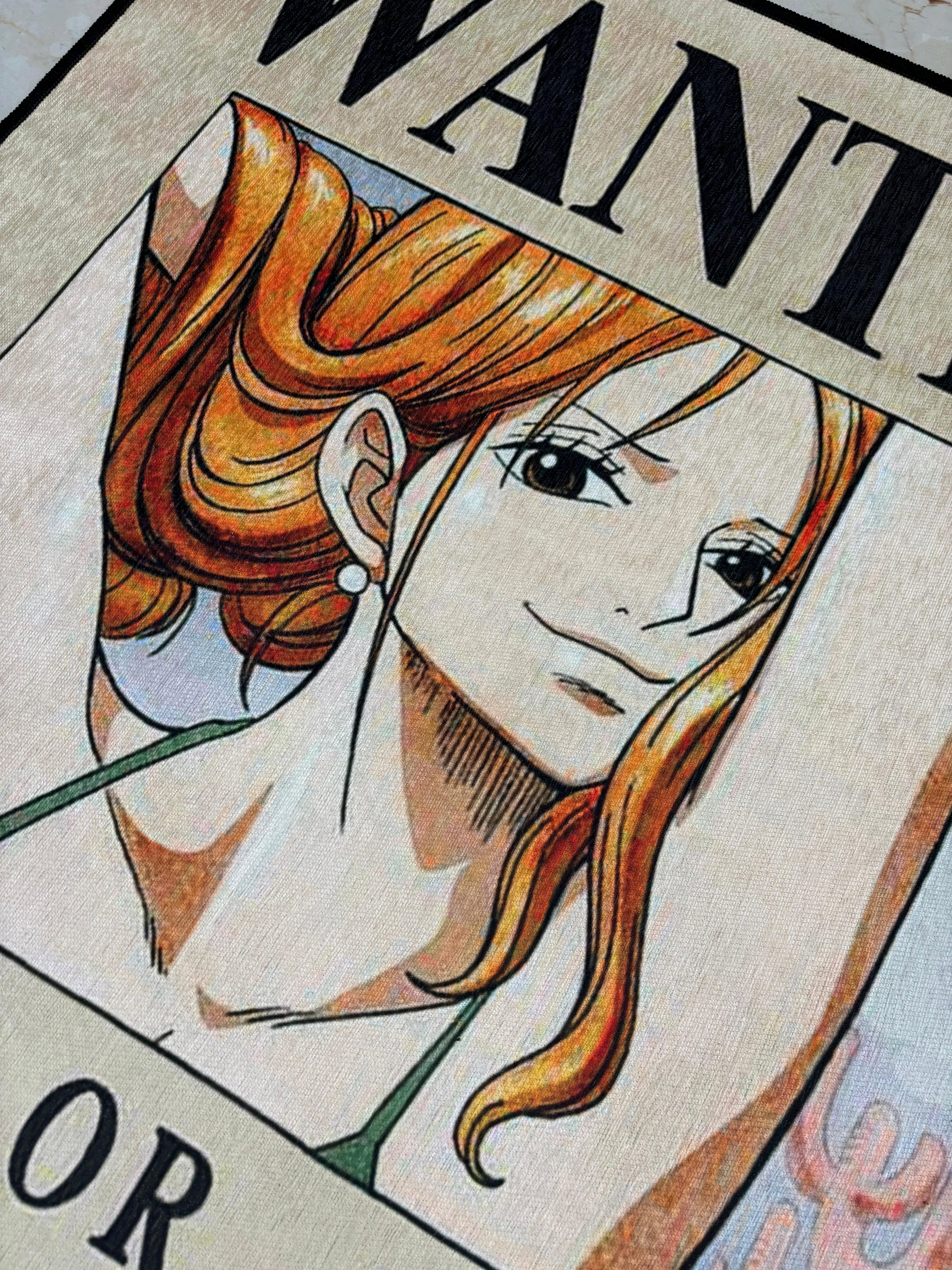 Nami Wanted Rug - Printed Rug for One Piece Fans by MerchxManga