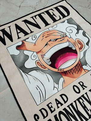 Printed Luffy Wanted Bounty Rug