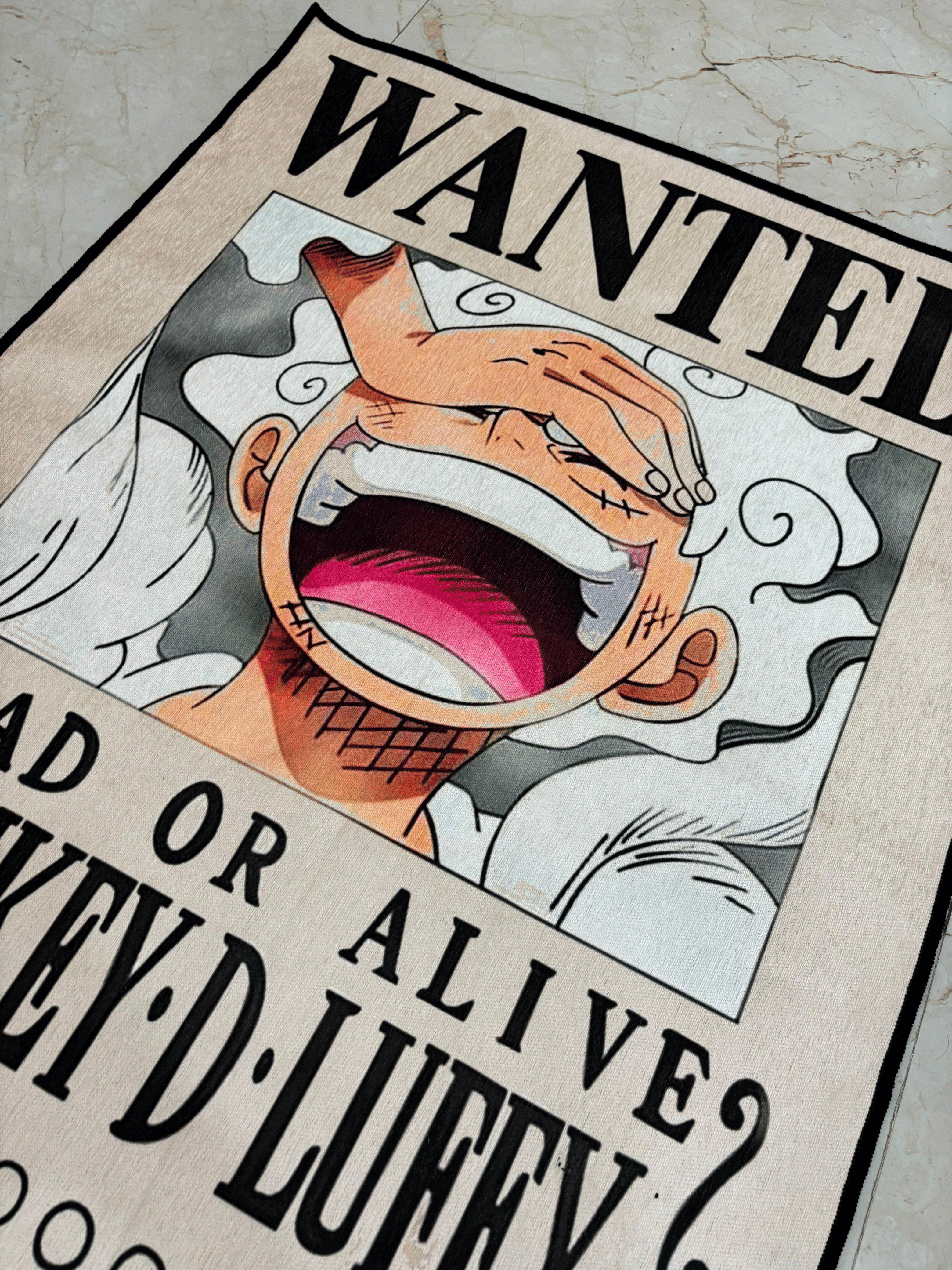 Luffy Wanted Bounty Printed Rug