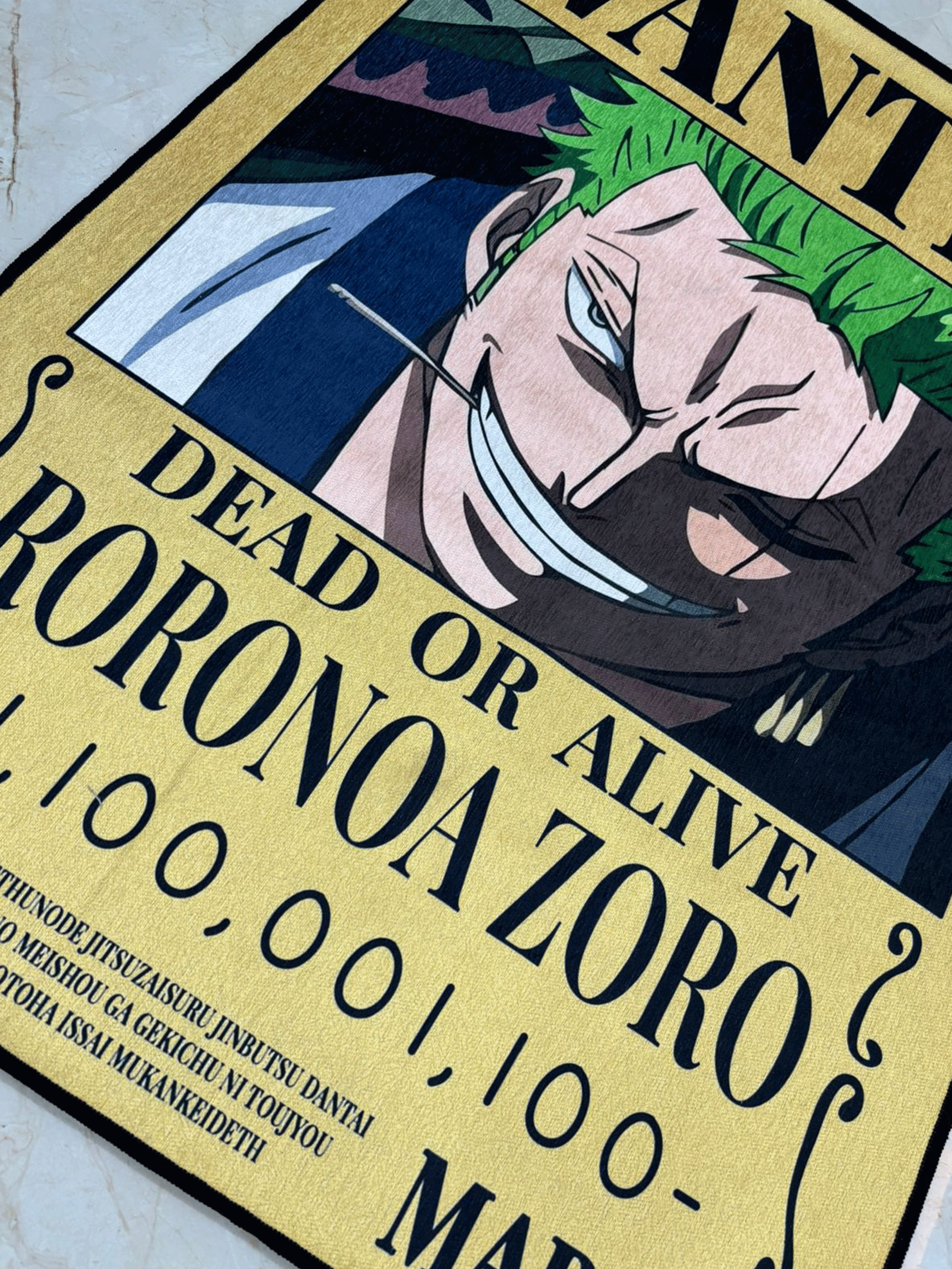 Zoro Wanted Poster Carpet 