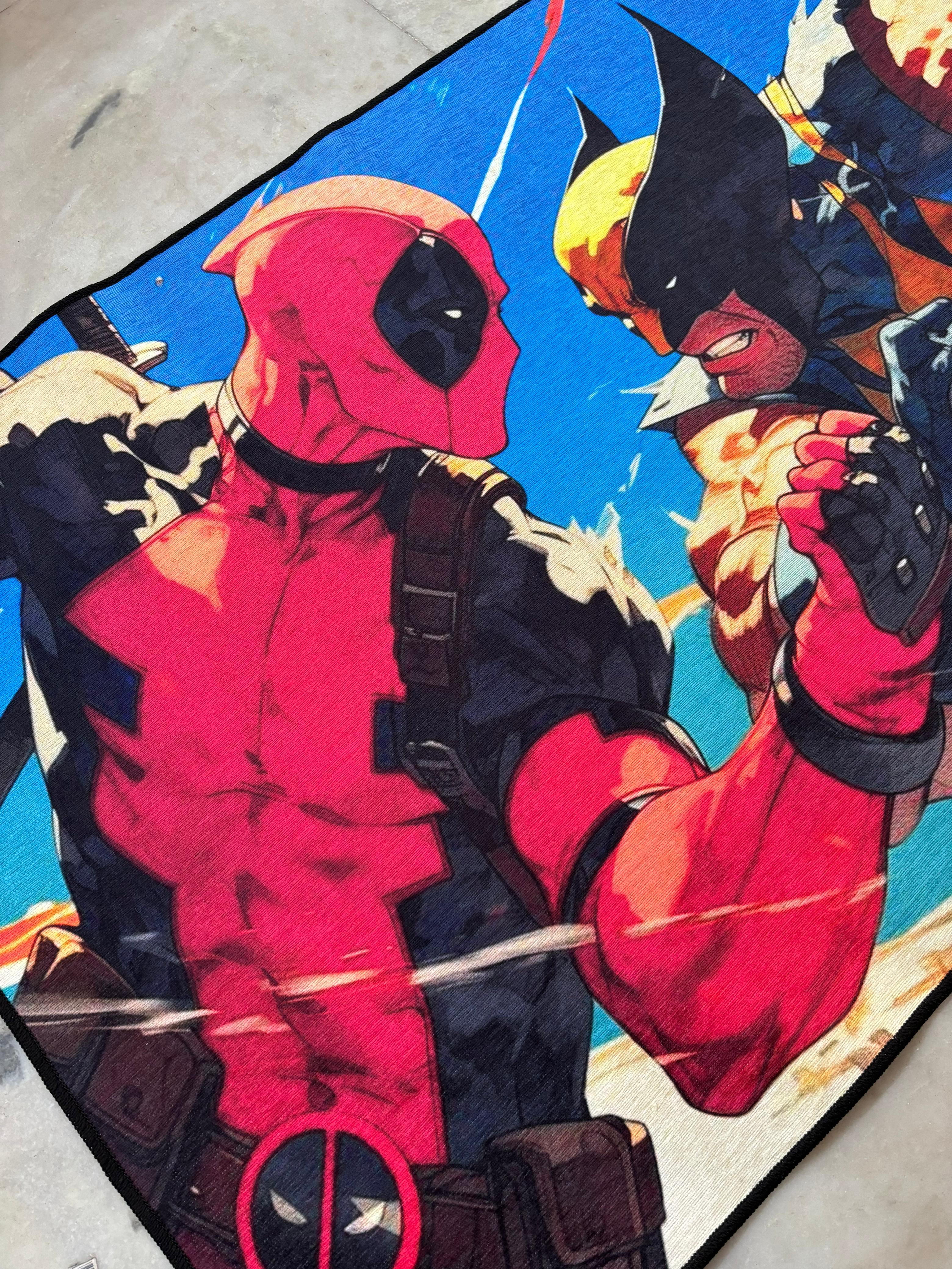 Deadpool vs Wolverine Printed Rug 